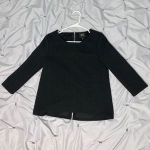 Black/Black Polka Dotted Blouse